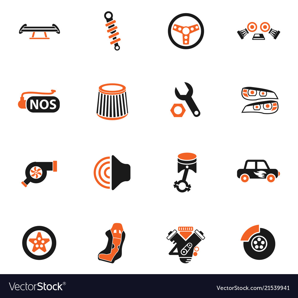 Auto tuning icon set