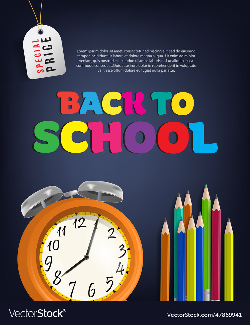 Back to school special price flyer design