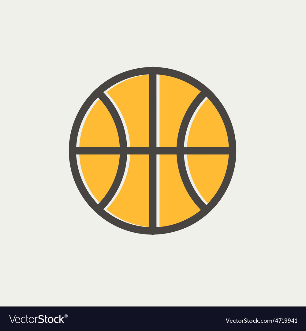 Basketball ball thin line icon