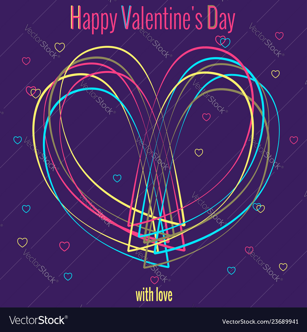 Contour lines in shape of heart