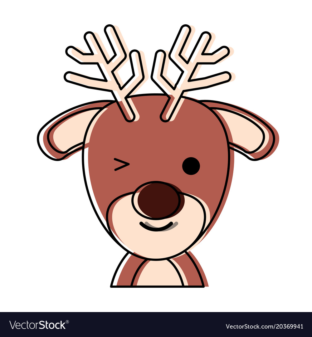 Cute deer icon Royalty Free Vector Image - VectorStock