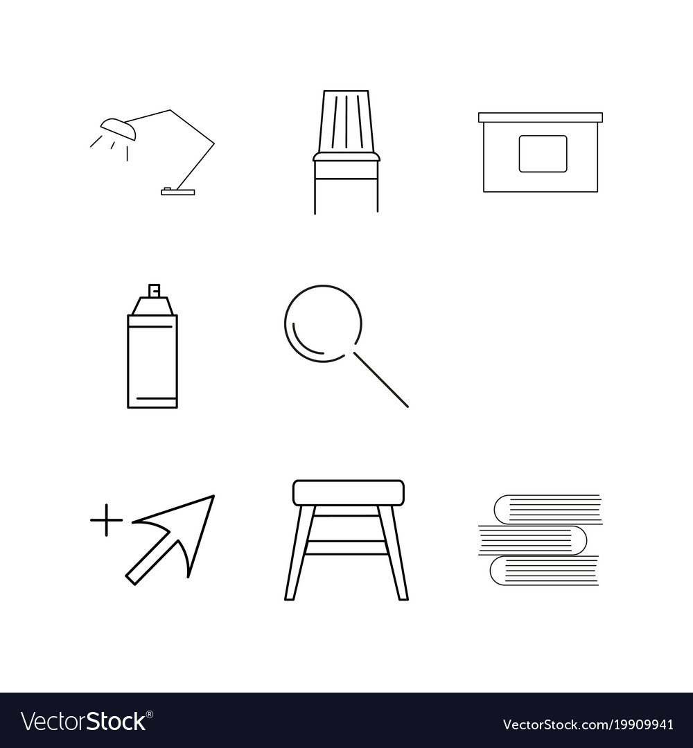 Design elements linear icon set simple outline