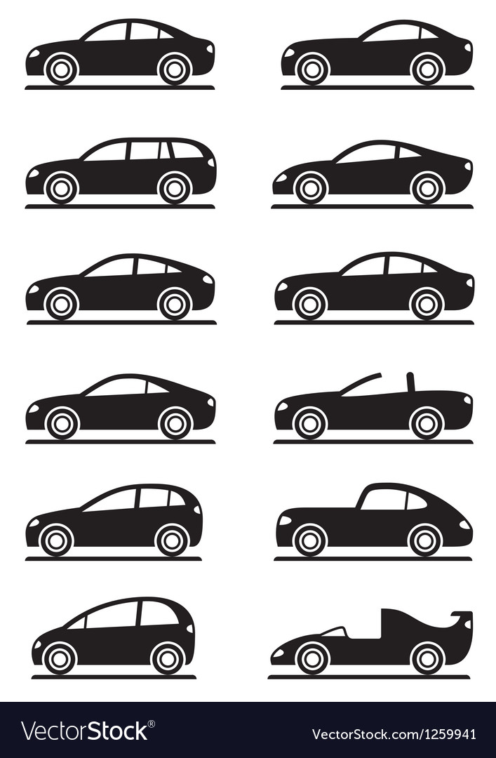 Different modern cars Royalty Free Vector Image