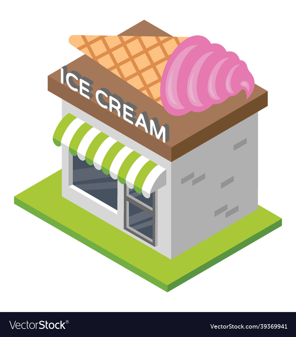 Ice cream shop Royalty Free Vector Image - VectorStock