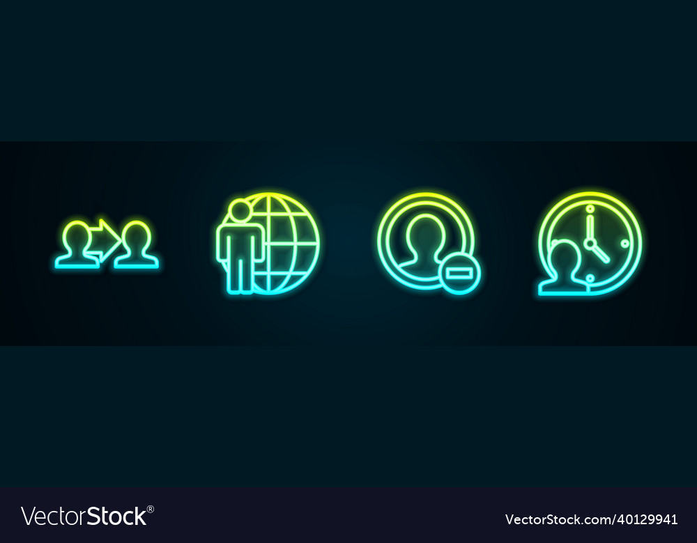 Set line project team base head hunting create vector image Set line project team base head hunting create