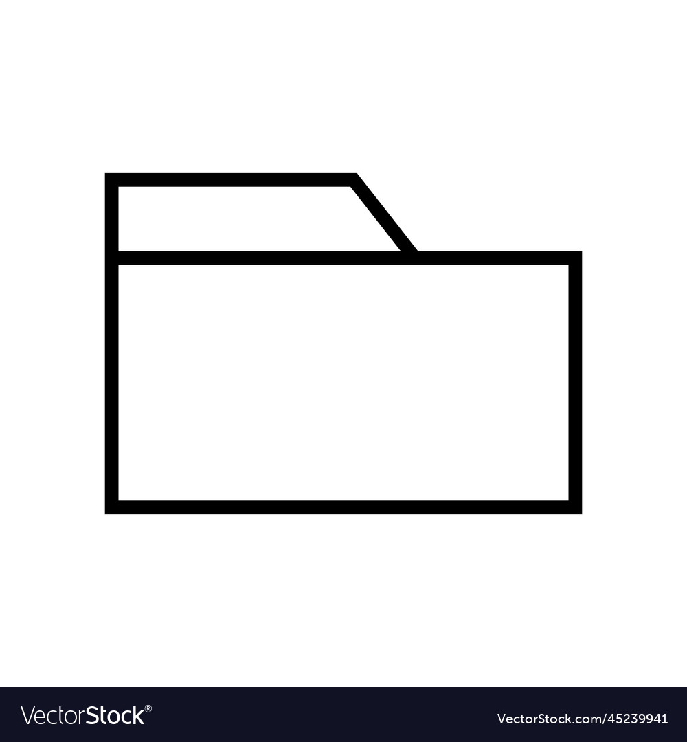 Simple folder line icon