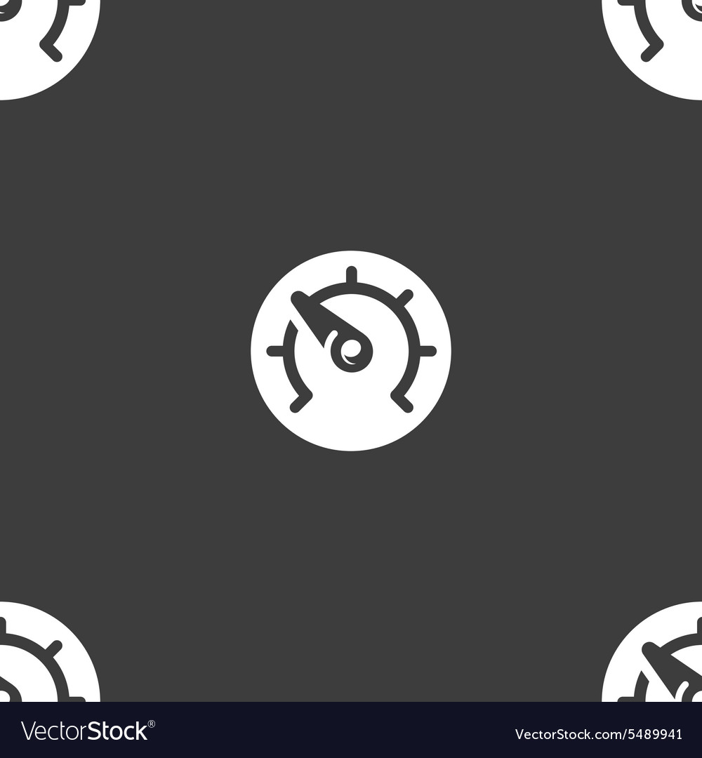 Speed speedometer icon sign seamless pattern