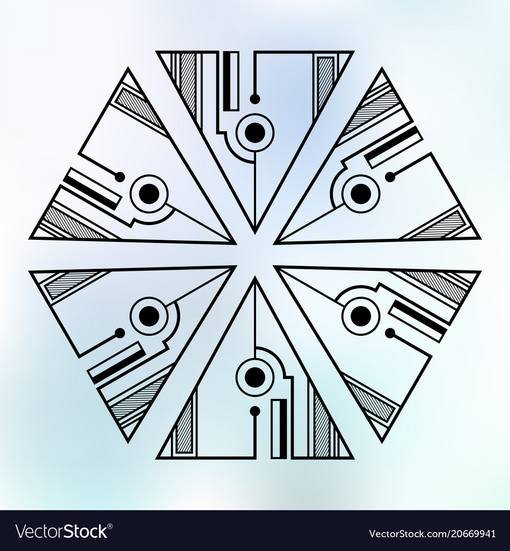 Symmetrical Triangles - Geometric Art