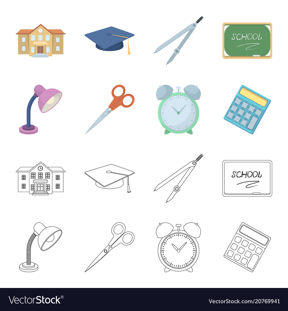 Table lamp scissors alarm clock calculator