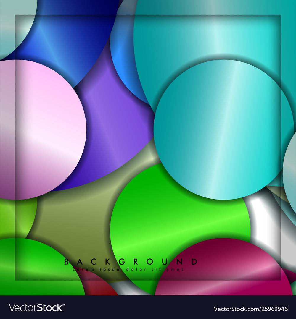 Abstract circle background with color gems Vector Image Abstract circle background with color gems