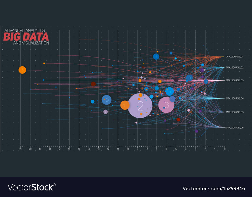 Abstract colorful big data information