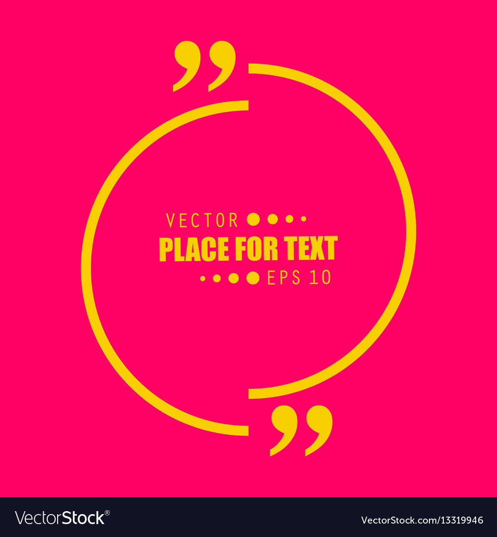 Abstract concept empty speech square quote