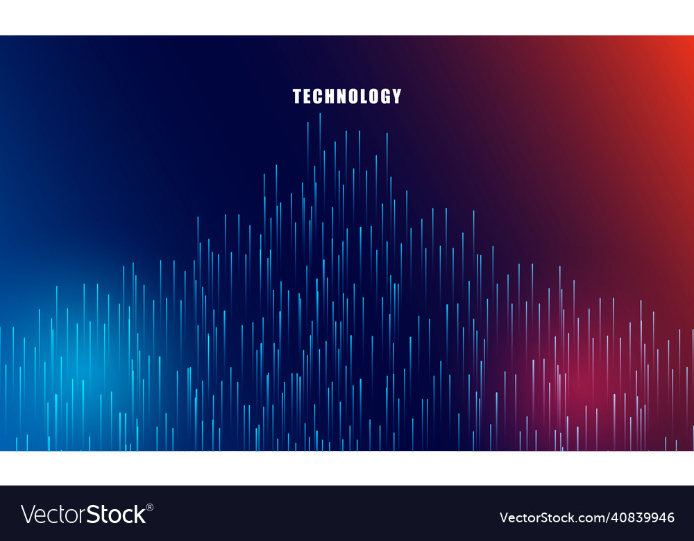 Abstract technology concept particle connection vector image Abstract technology concept particle connection