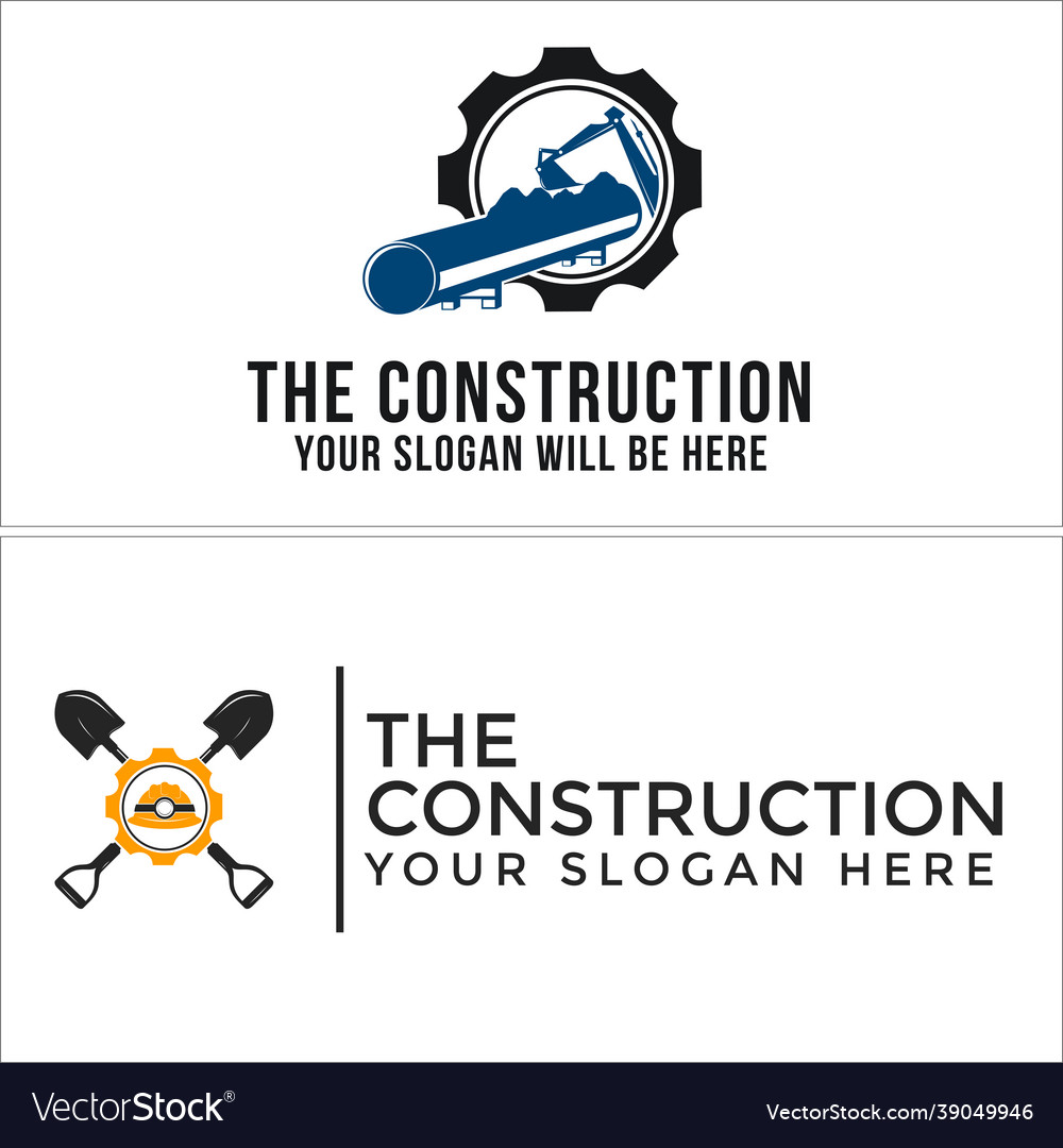 Construction service underground industrial logo Vector Image