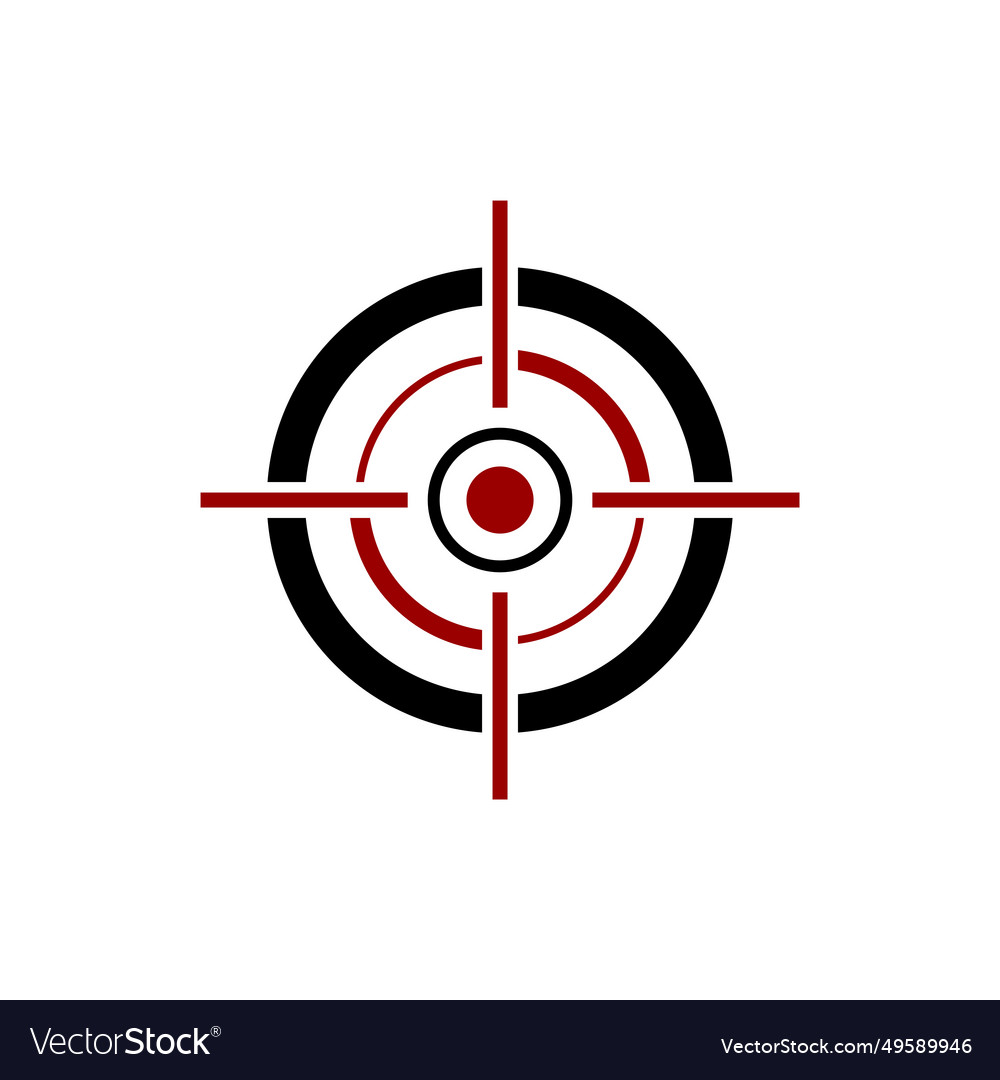 Creative stylish target logo design concept Vector Image