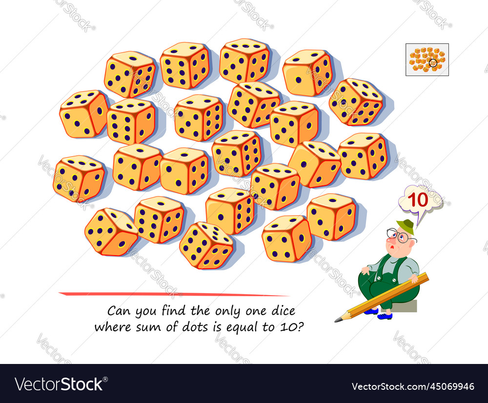 Dice Sum Puzzle - Find the 10