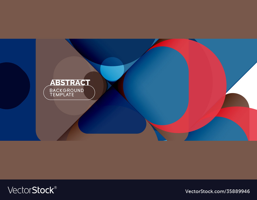 Flat geometric round shapes and dynamic lines Vector Image Flat geometric round shapes and dynamic lines