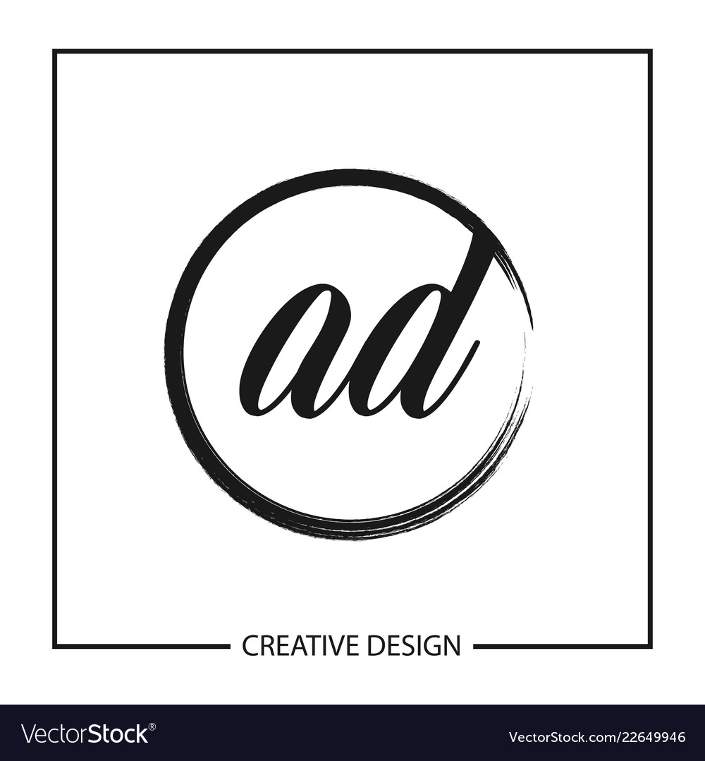 Initial letter ad logo template design