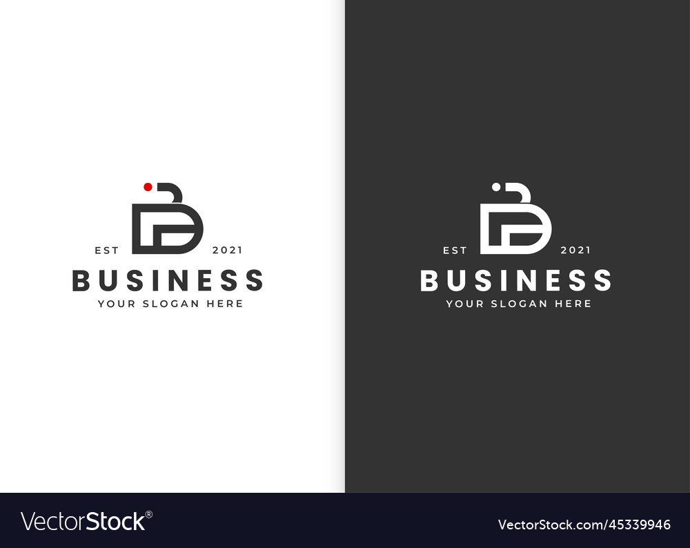 Letter b logo design template Royalty Free Vector Image