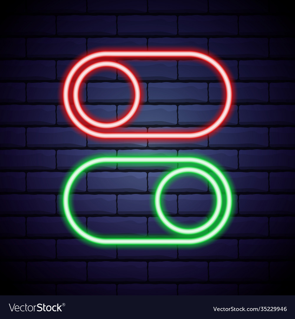 On and off lamp neon light toggle switch button