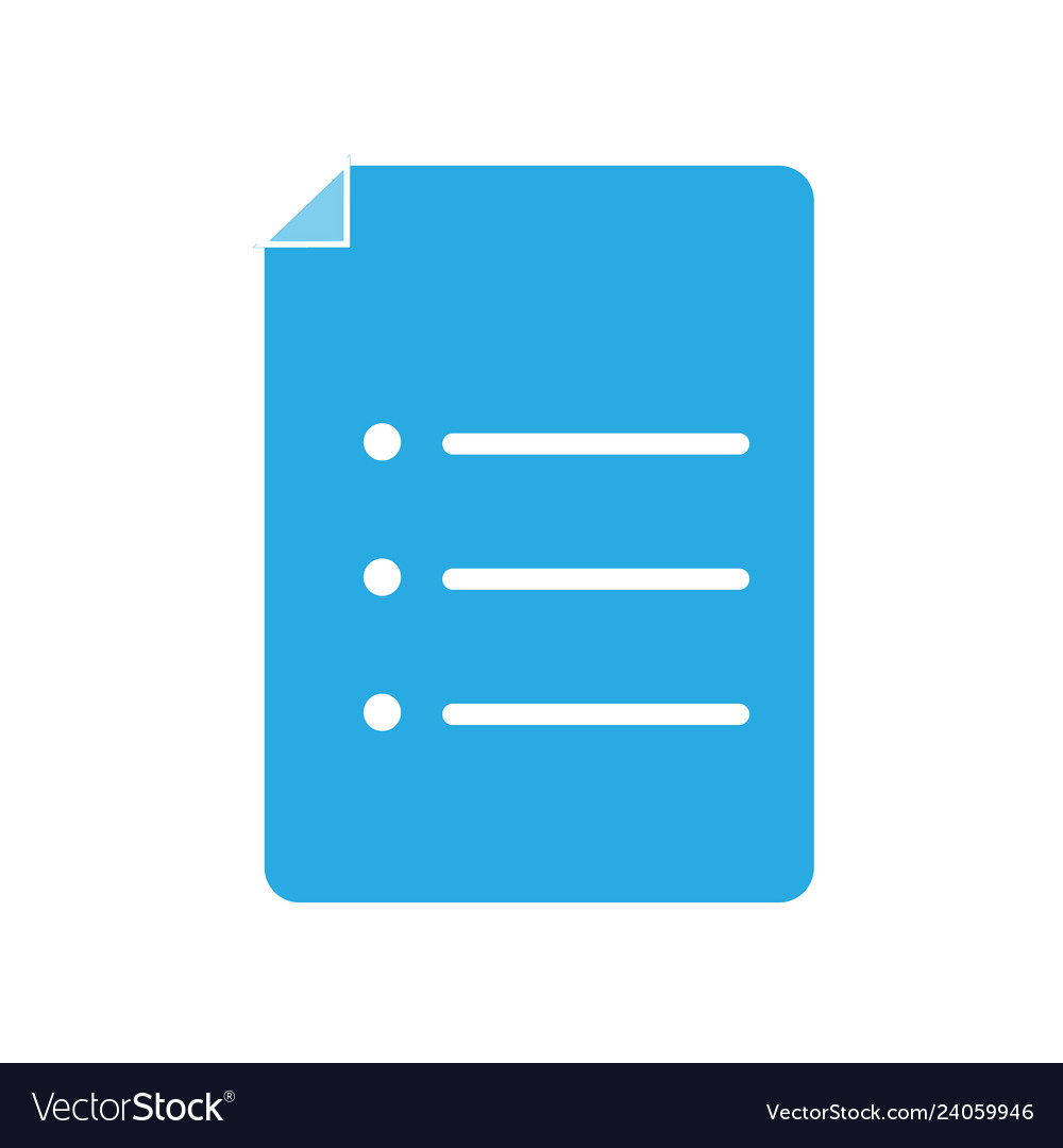 Paper icon on white background flat style forms