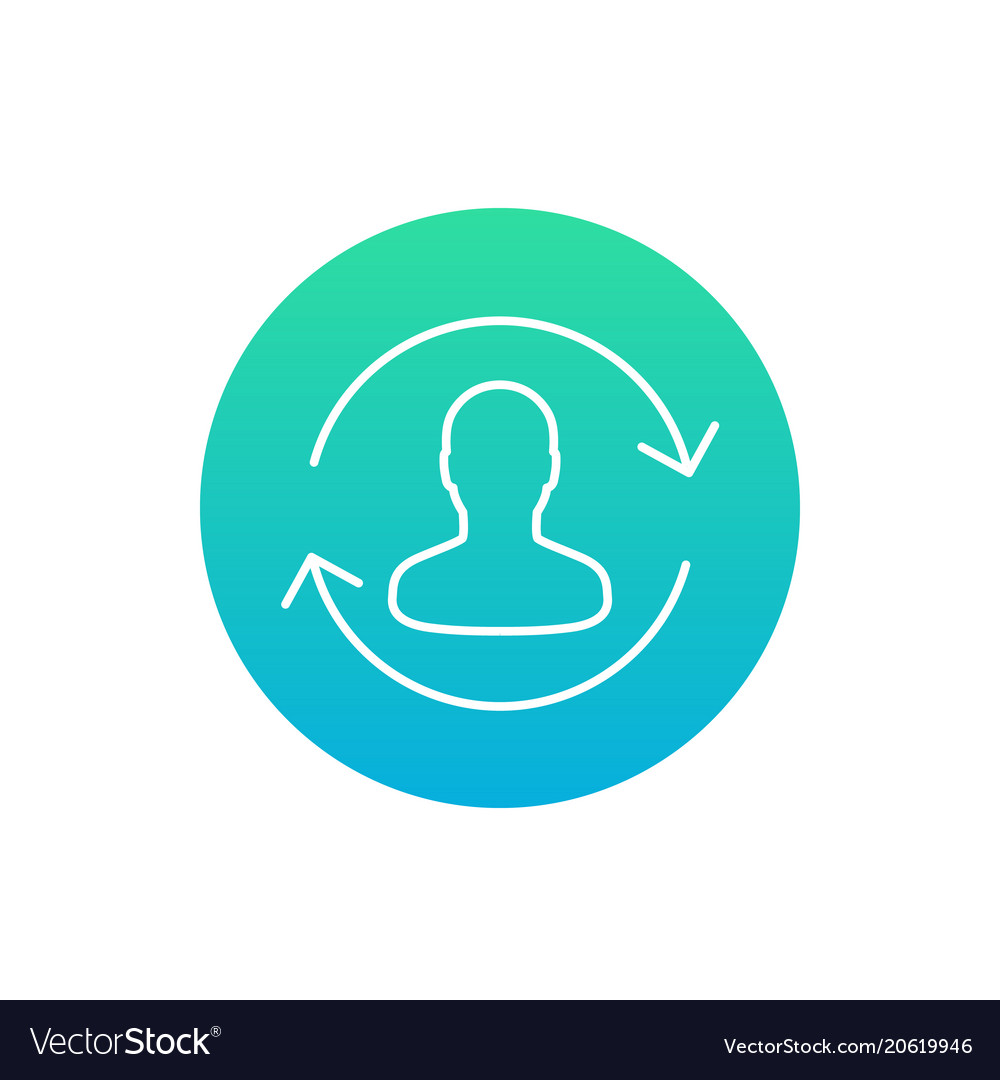 Returning customer linear icon