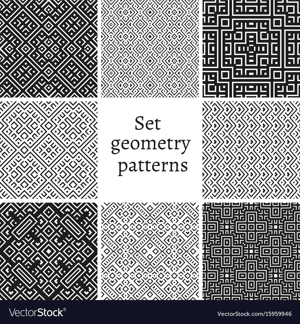 Set of ornamental patterns for textures