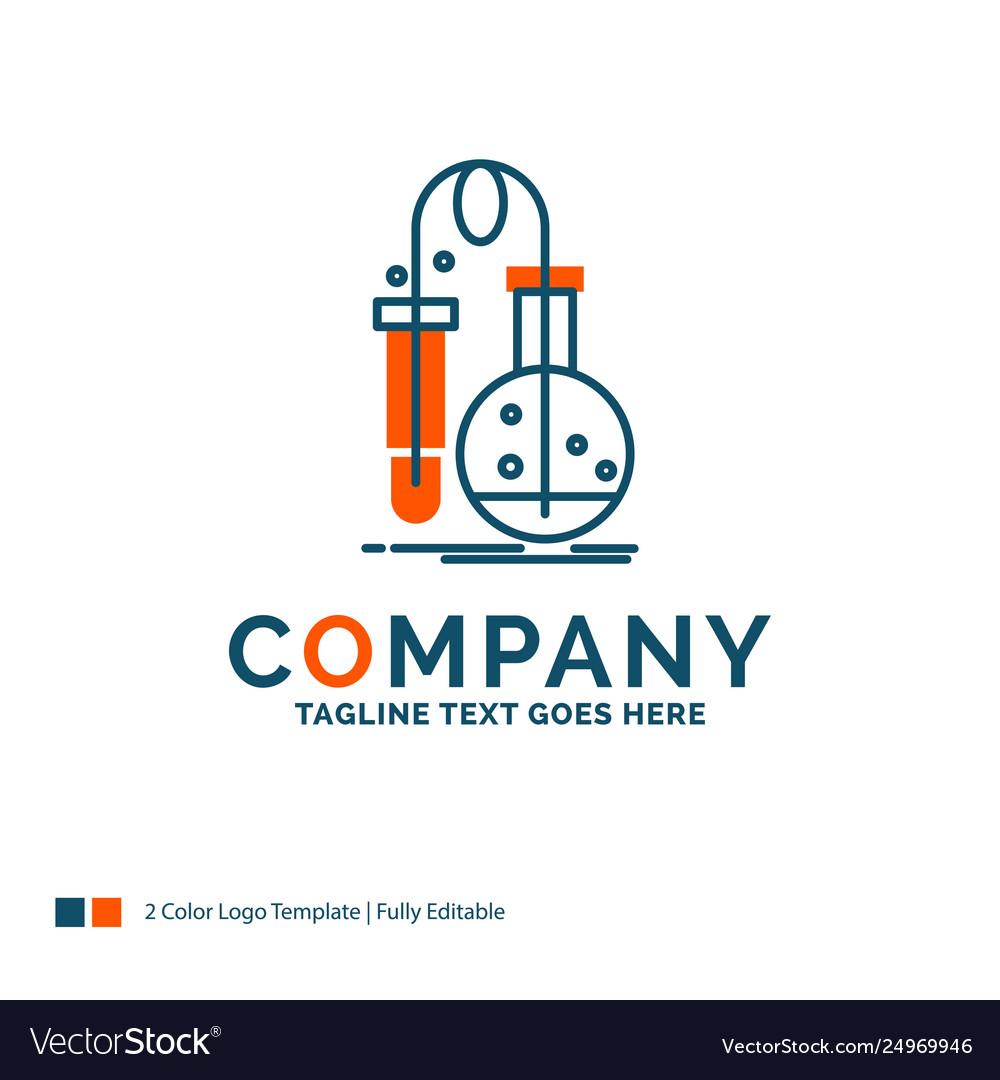 Testing chemistry flask lab science logo design Vector Image Testing chemistry flask lab science logo design
