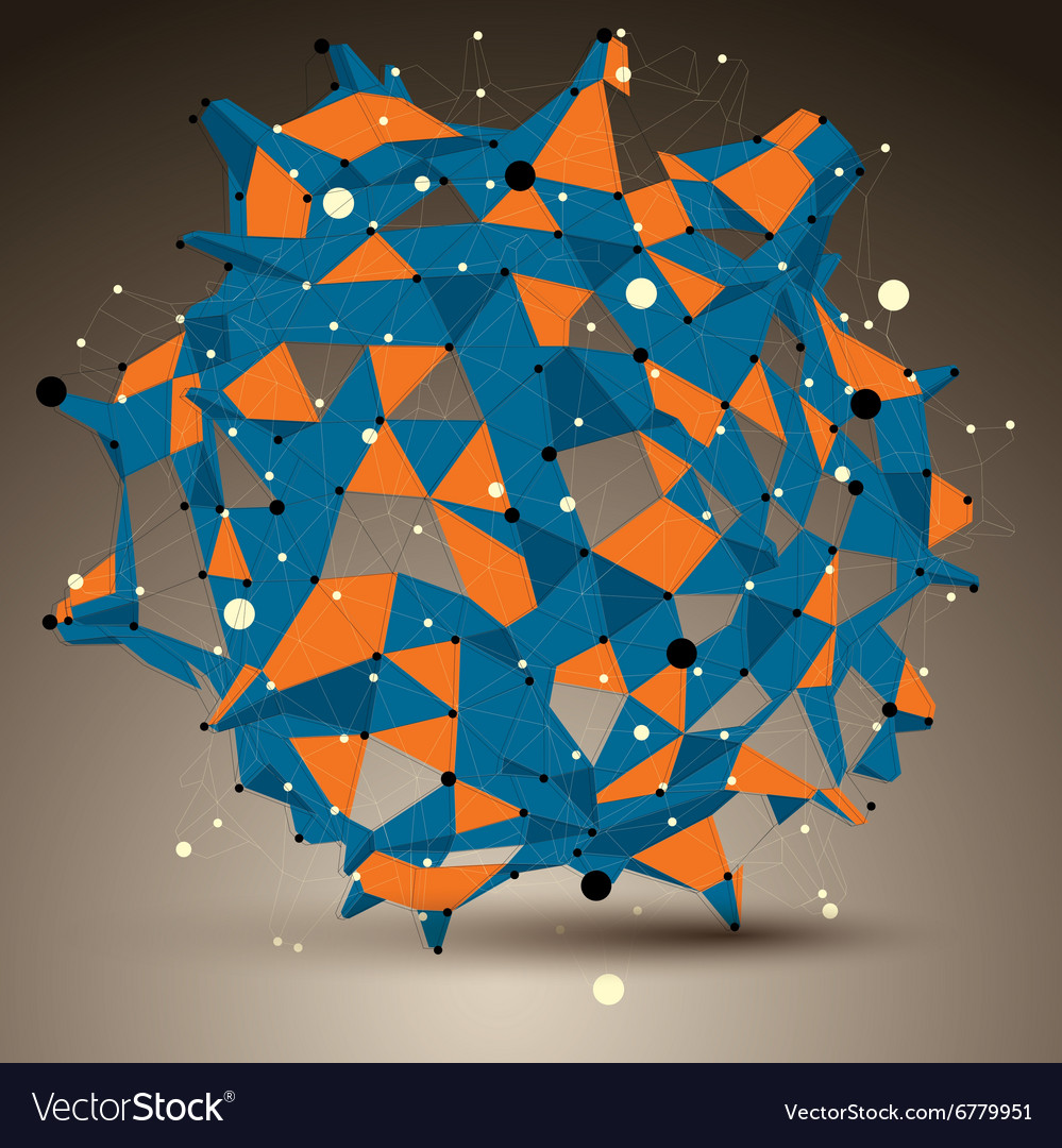 3d colorful abstract technology mesh shape