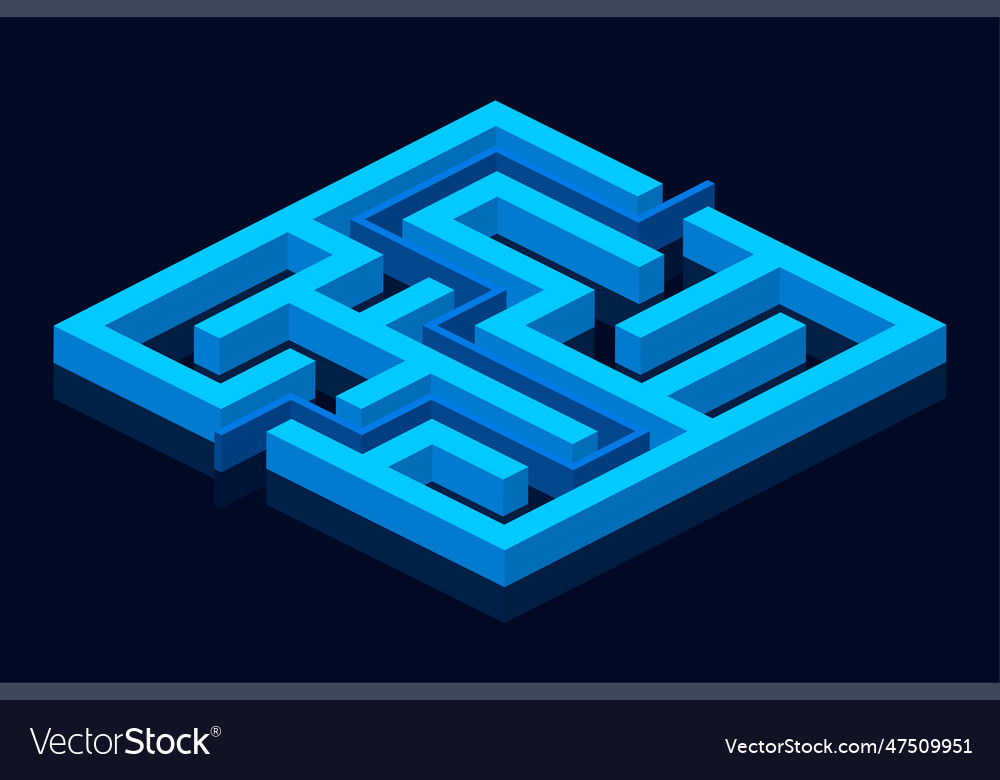 3d style maze puzzle pattern background discover vector image 3d style maze puzzle pattern background discover