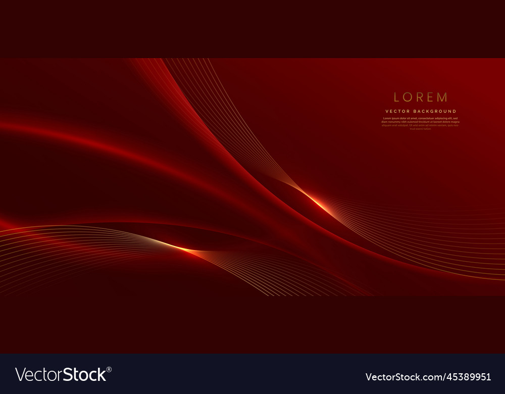 Abstract 3d curved red shape on background vector image Abstract 3d curved red shape on background