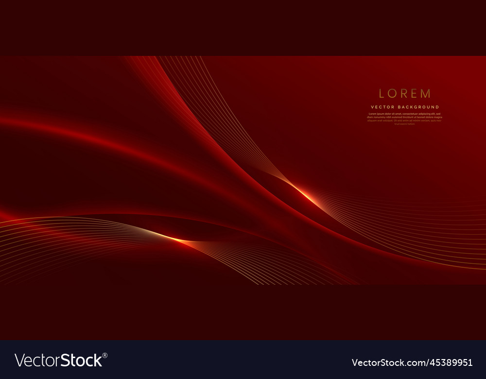 Abstract 3d curved red shape on background