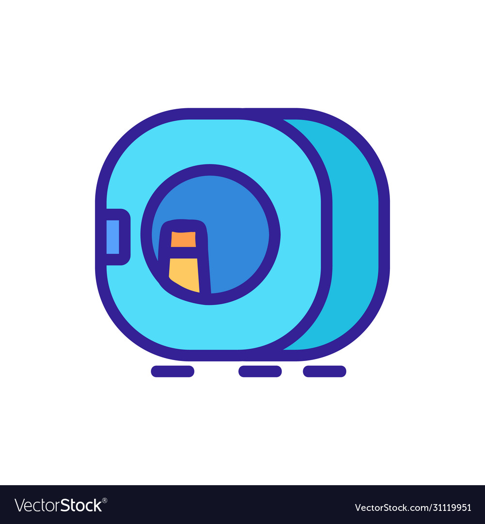 Circular make-up refrigerator with window icon Vector Image Circular make-up refrigerator with window icon