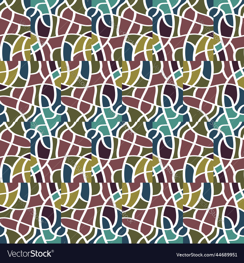 Creativef linear mosaic seamless pattern abstract vector image Creativef linear mosaic seamless pattern abstract