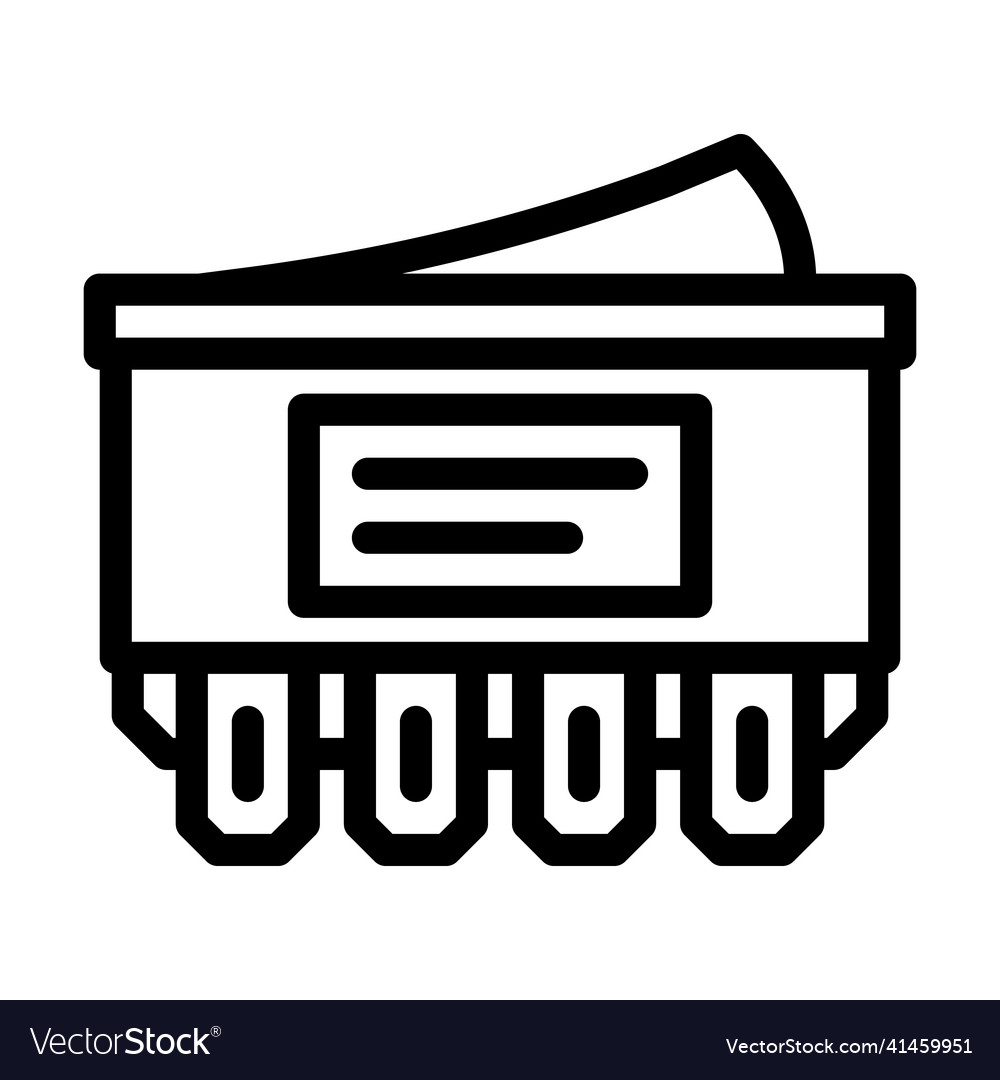 Double pole single throw switch device line icon