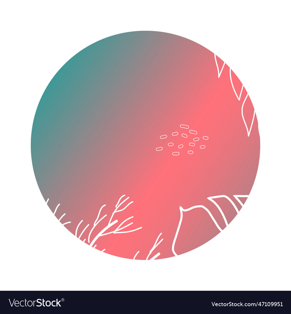 Isolated round shape with color summer background vector image Isolated round shape with color summer background