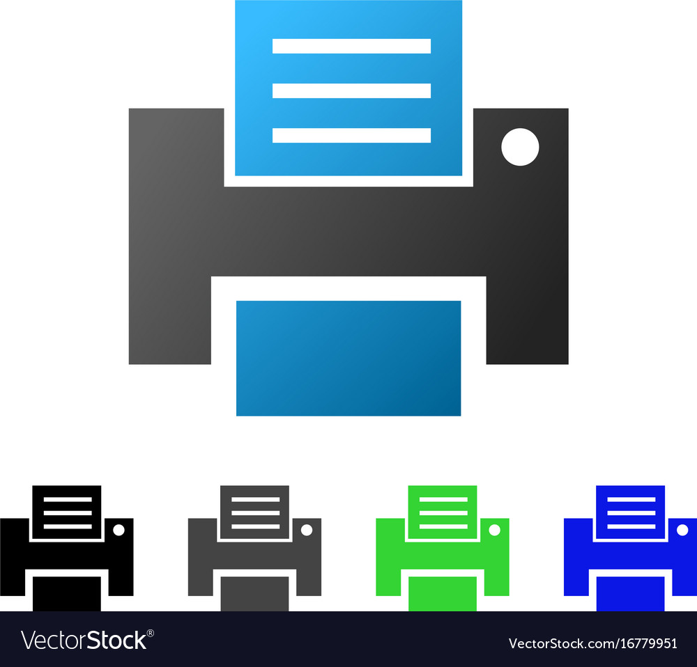 Print file flat gradient icon
