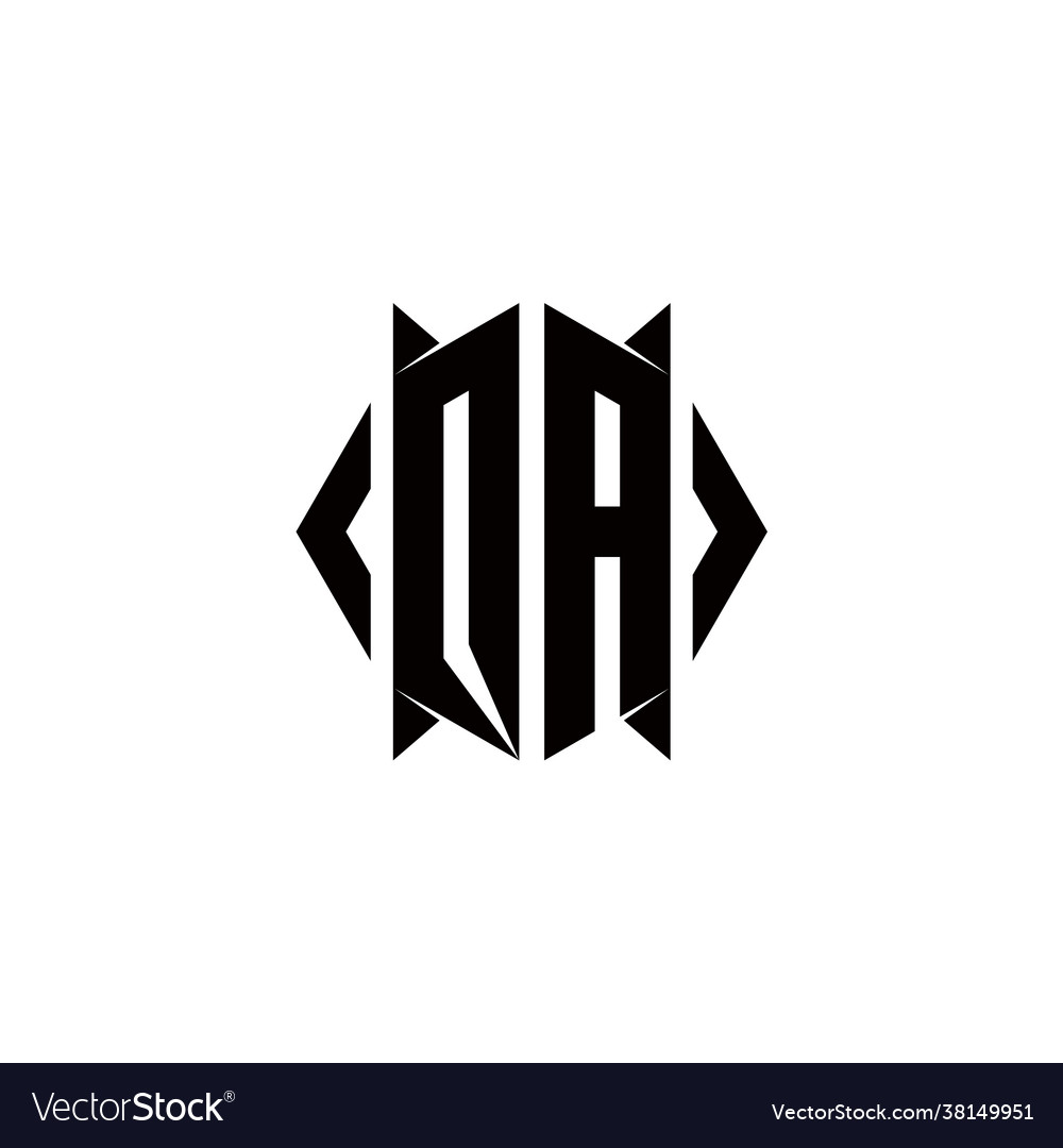 Qa logo monogram with shield shape designs