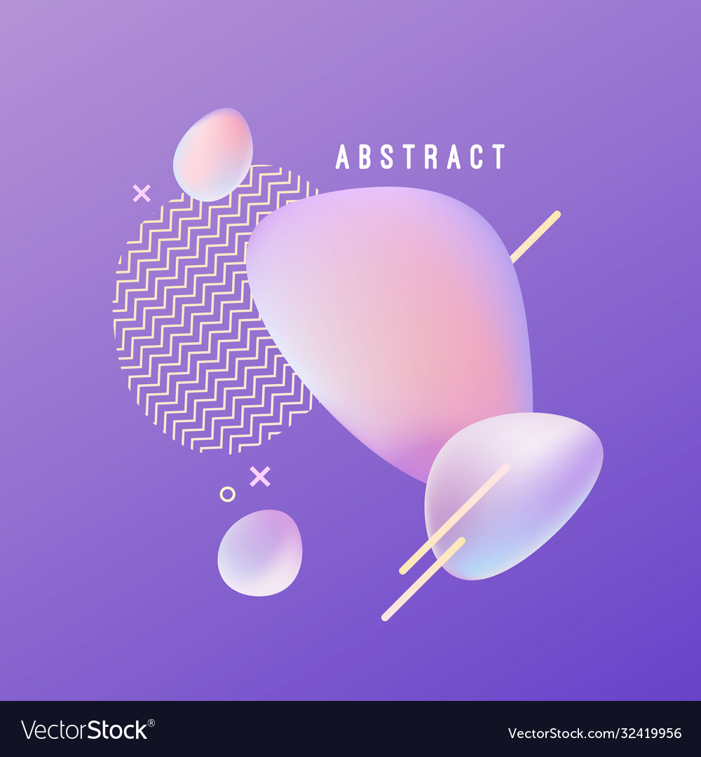 Abstract background with liquid gradient drops Vector Image