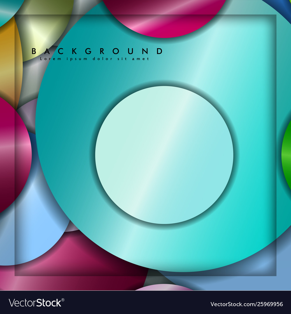 Abstract circle background with color gems Vector Image Abstract circle background with color gems