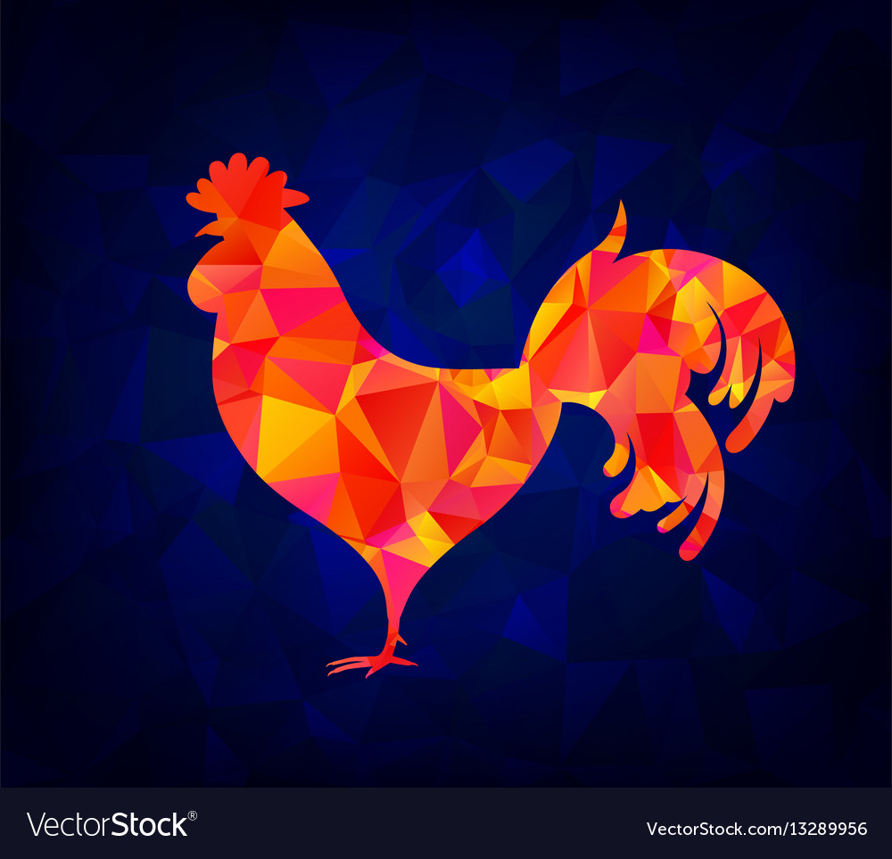 Abstract image of a rooster design styling