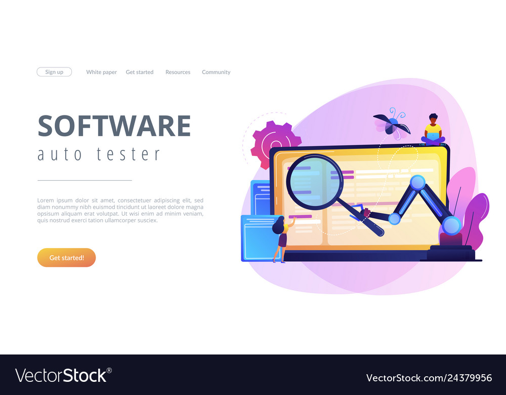 Automated Testing Software Landing Page
