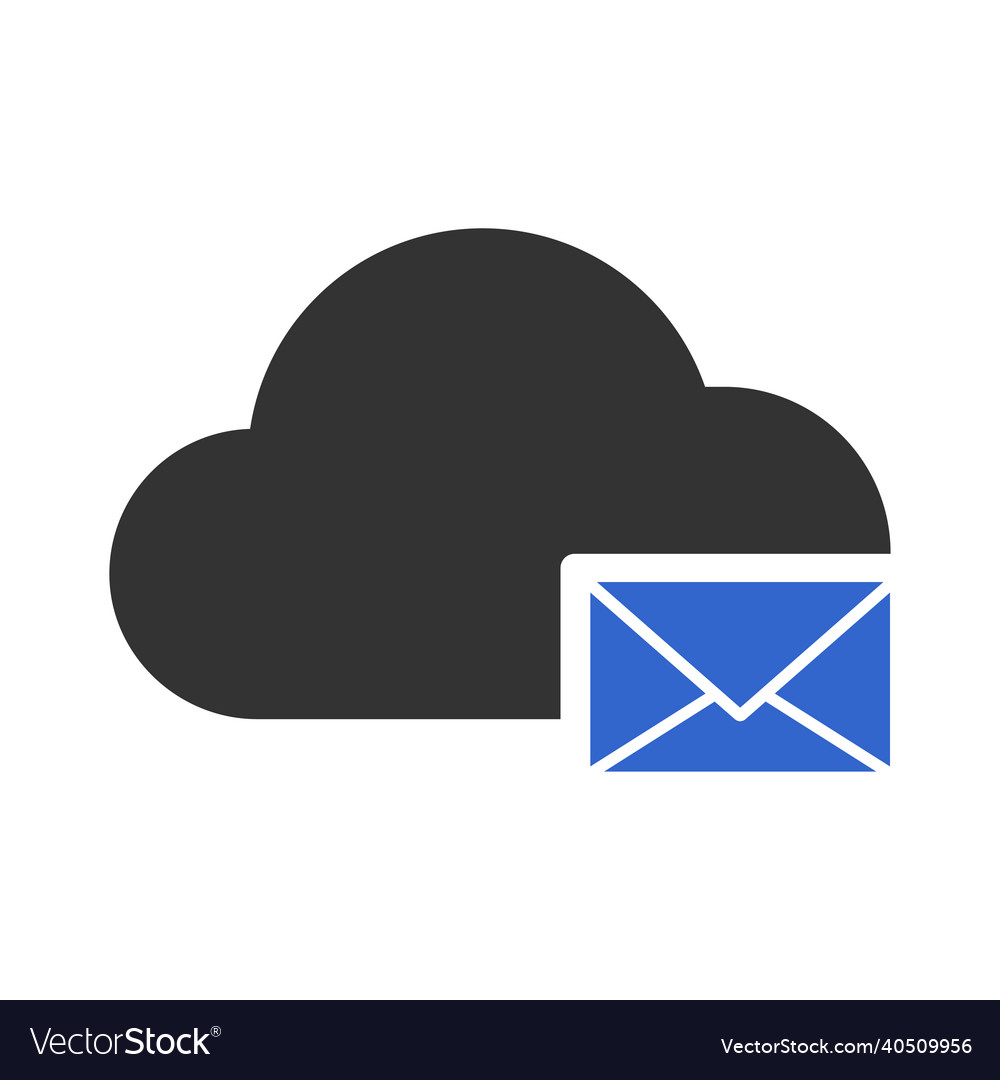 Cloud inbox icon design