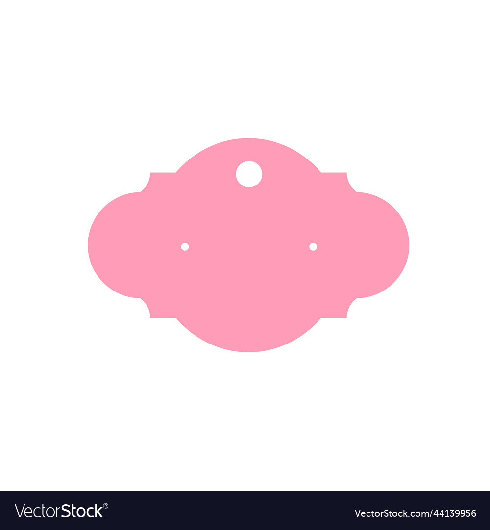 Design template for paper earrings isolated Vector Image