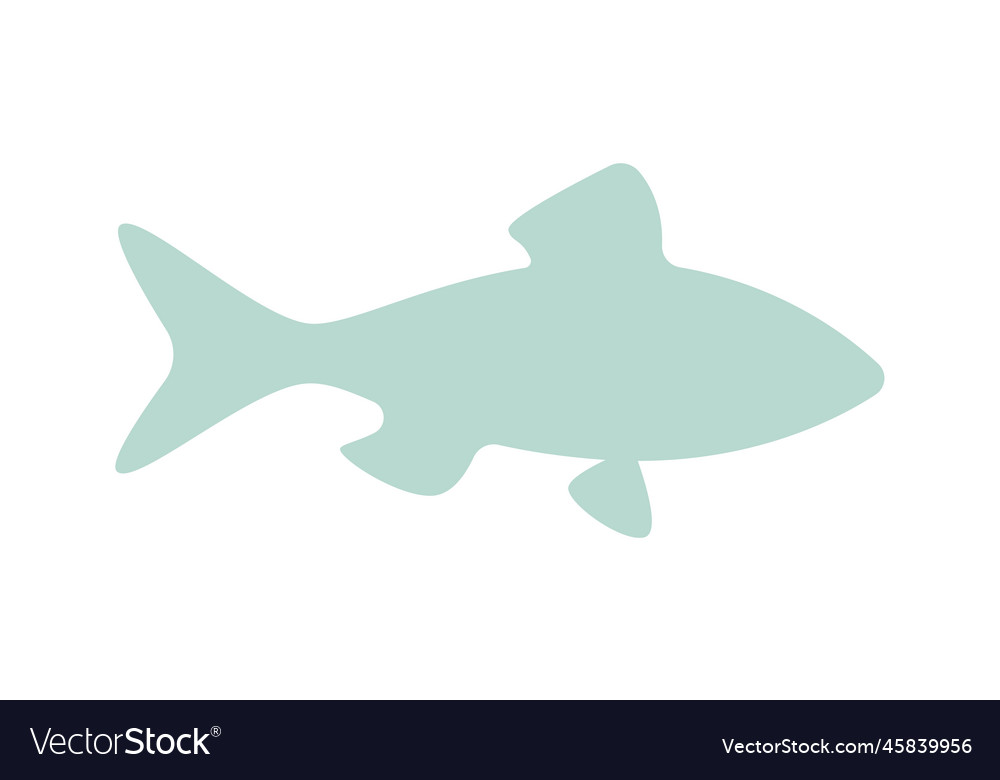 Fisch Form flache Ikone Meerestier Silhouette