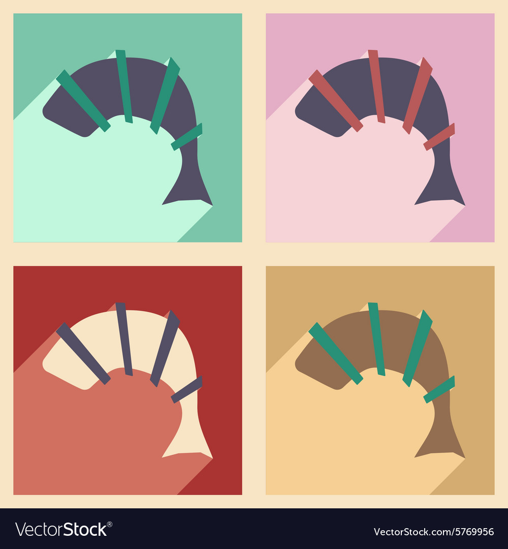 Flat with shadow concept and mobile application