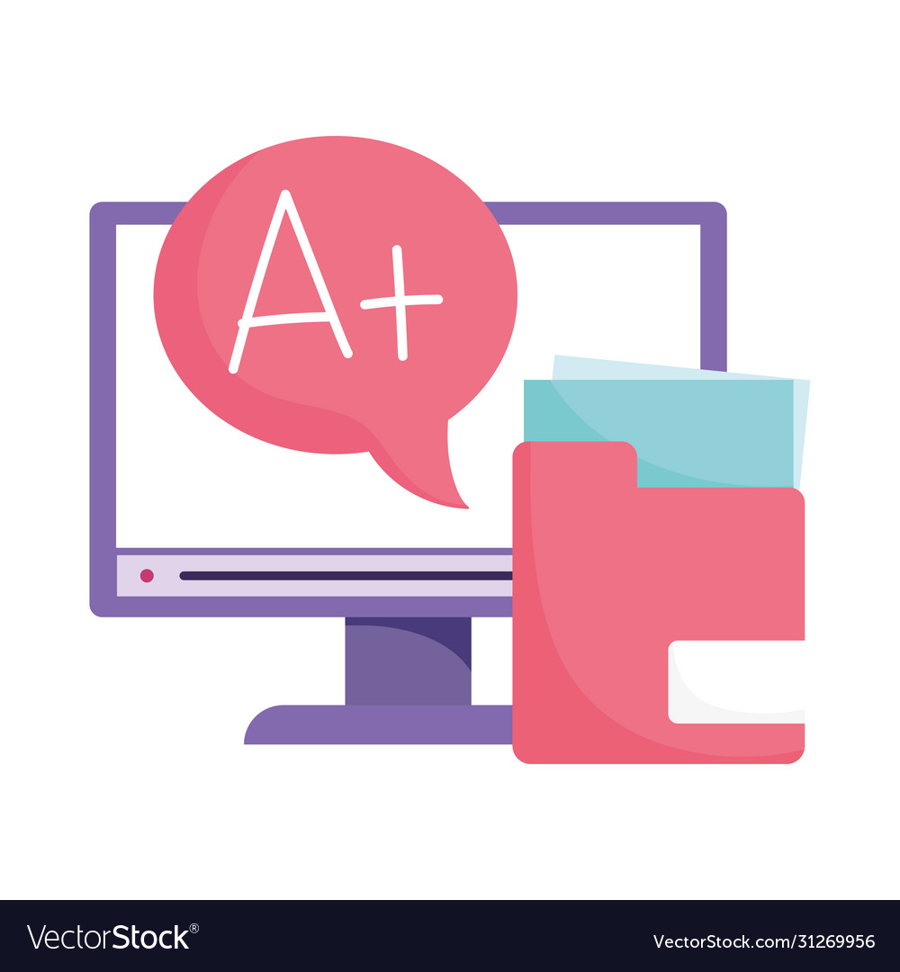 Online education computer folder file data score