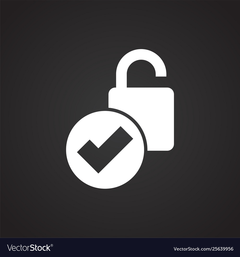 Password related icon on background for graphic