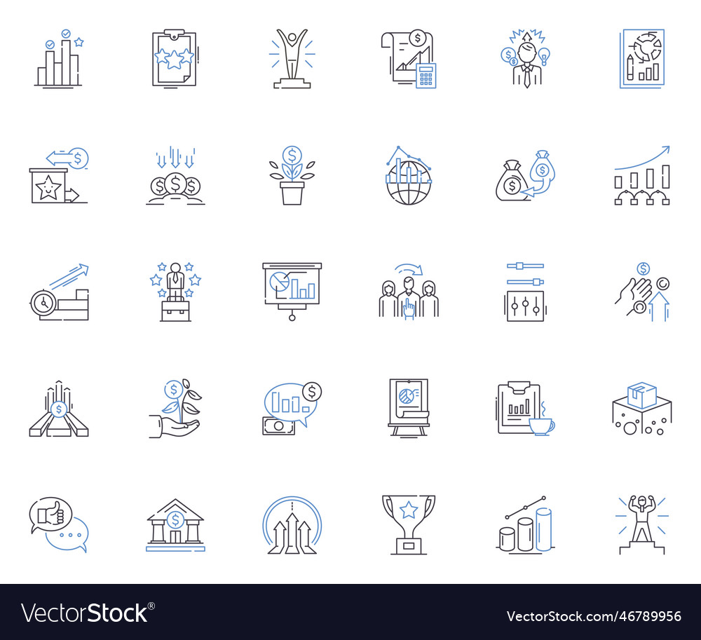 Promptness line icons collection timeliness