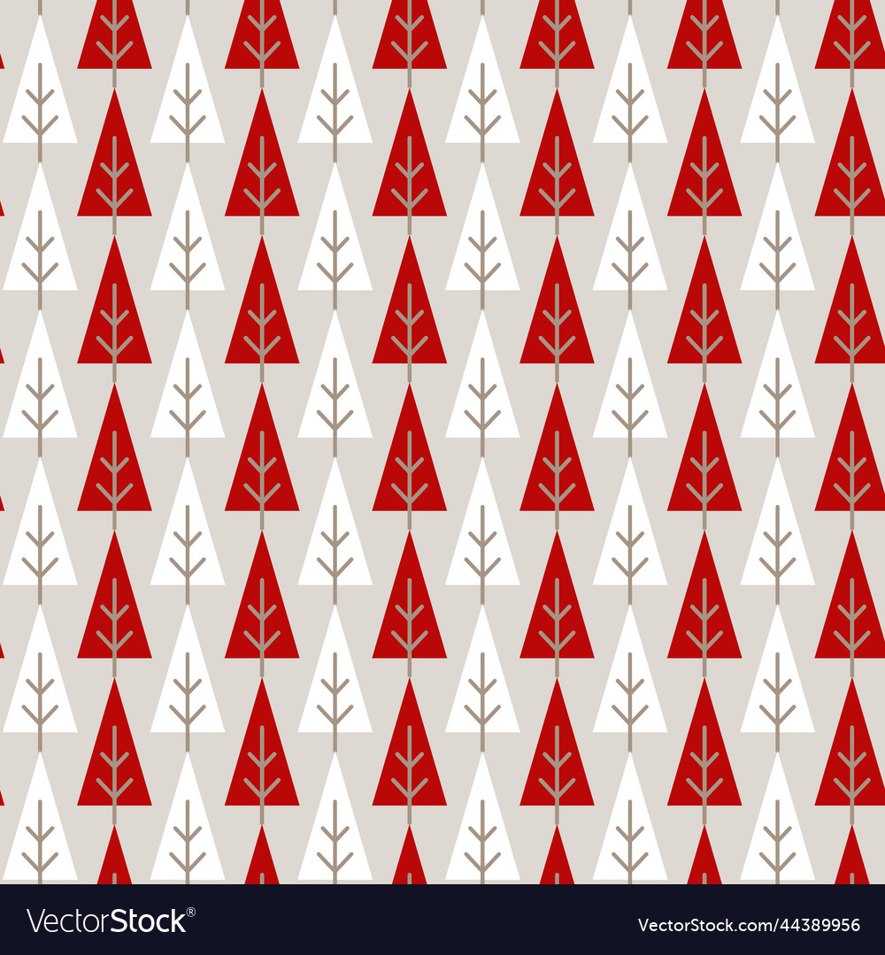 Seamless pattern with geometric trees